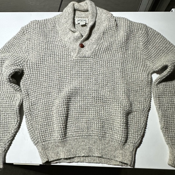 Vintage American Eagle Outfitters Men's Gray Textured Turtleneck Sweater - Picture 1 of 6